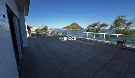 Cobertura 300 metros pé na areia no Recreio dos Bandeirantes -  recém construída