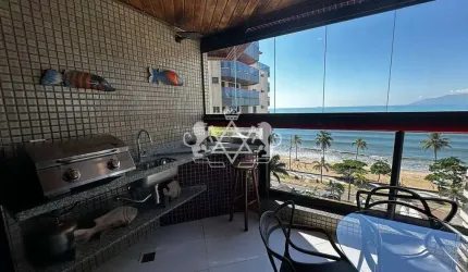 Apartamento frente mar com 2 vagas na garagem à venda, Martim de Sá, Caraguatatuba, SP