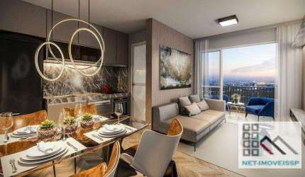 Studio 1 Dormitório (38m²), 1 Suíte, Terraço. Apenas 500 metros da estação Ana Rosa do metrô