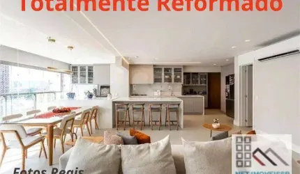 APARTAMENTO 3 DORMITÓRIOS (158m²). 3 SUÍTES, VARANDA GOURMET, DECORADO E MOBILIADO, 2 VAGAS. LUXO E DESIGN INTERNACIONAL