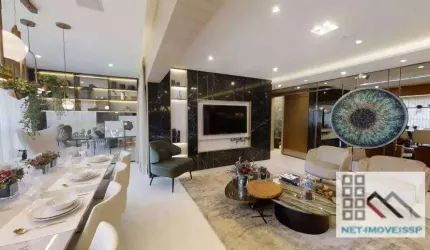 Apartamento 3 Dormitórios (136m²), 3 Suites, Varanda gourmet, 2 Vagas. Próximo da estação Eucaliptos do metrô