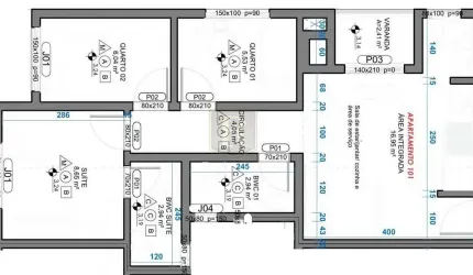 Apartamento para Venda em Guarapuava, Alto da XV, 3 dormitórios, 1 suíte, 1 banheiro, 1 vaga