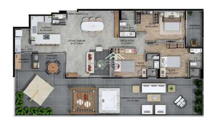 Apartamento com 3 quartos à venda na Rua Bento Viana, --, Água Verde, Curitiba por R$ 2.120.882