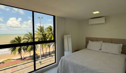 ALUGUEL - Beira Mar de Cabo Branco - Apto 01 quarto com varanda, vista Mar e projetados