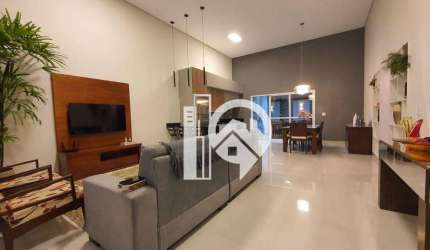 Projeto MODERNO de casa Térrea com pé direto duplo em Condomínio Residencial - Pindamonhangaba/SP