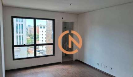 Sala comercial no Itaim Bibi com 2 banheiros e 1 vaga