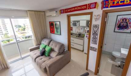 - Duplex de 1 quarto no Setor Bueno - Área: 54 m² com lazer exuberante , mobiliado