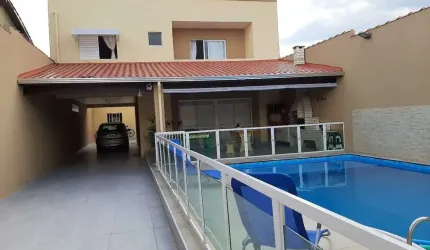 Maravilhoso Sobrado 5 dormitórios, Piscina, Área Gourmet, Canil, balneário Jequitibá em Itanhaém pertinho  de Mongaguá e  Praia Grande, 300mts do MAR!