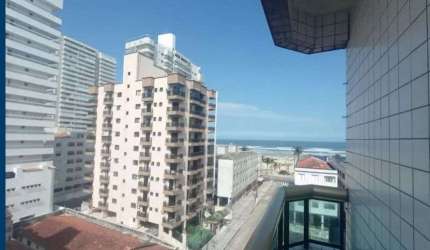 Apartamento à venda em Praia Grande-SP, Aviação: 2 quartos, 1 suíte, vista para o mar, 100m da praia!