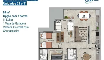 Apartamento com 3 quartos à venda na Rua Regente Feijó, 54, Vila Bocaina, Mauá, 80 m2 por R$ 550.000