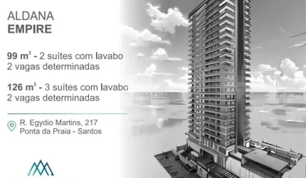 Apartamento com 2 quartos à venda na Doutor Egydio Martins, 217, Ponta da Praia, Santos, 99 m2 por R$ 1.131.000