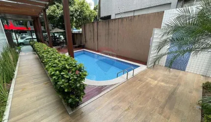 Vendo apartamento mobiliado, 35 m², 01 quarto, 01 vaga, piscina, na Tamarineira