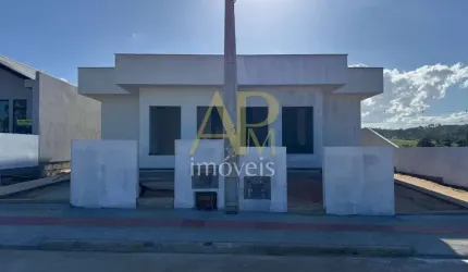 Casa geminada com 75m² c/ 2 suítes, em fase final na Nova Gov. Celso Ramos