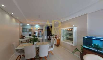 Apartamento mobiliado à venda: 3 dorm (1 suíte + 2 demi), 2 vagas- Kobrasol