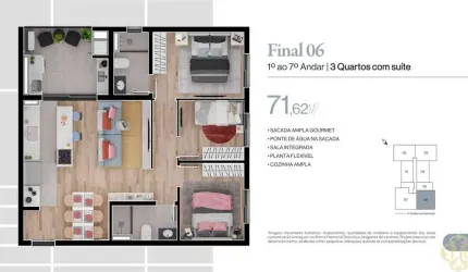 Blossom Urban Habitat - Apartamento à venda no bairro Bacacheri - Curitiba/PR