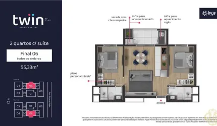 Twin Urban Habitat - Apartamento à venda no bairro Portão - Curitiba/PR