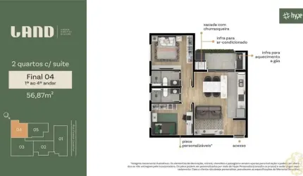 Land Urban Habitat - Apartamento à venda no bairro Boa Vista - Curitiba/PR
