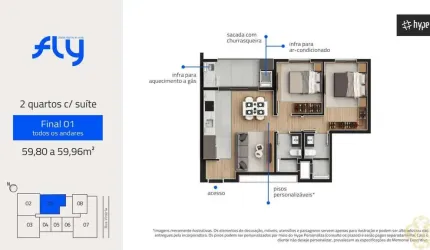 Fly Urban Habitat - Apartamento à venda no bairro Cabral - Curitiba/PR