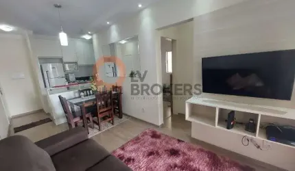 Apartamento à venda na Vila São Francisco, Suzano-SP: 2 quartos, 1 suíte, 2 salas, 2 banheiros, 1 vaga de garagem, 58m².