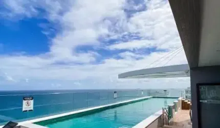 Apartamento vista mar com 2/4, suite, varanda, 1 vaga, no NAU Barra