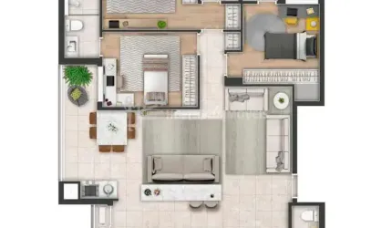 Apartamento em construção, previsão de entrega em 2026, empreendimento moderno.