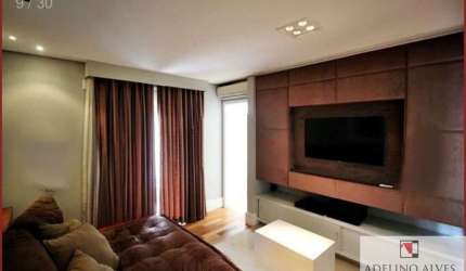 Vila Nova Conceição com 2 suites,  157 mts, 3 vagas, Mobiliado