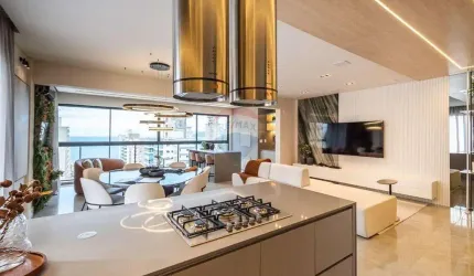 Apartamento quadra mar a venda no Shard Tower, 198m2, 04 suítes e 03 vagas de garagem em Meia Praia, Itapema- SC