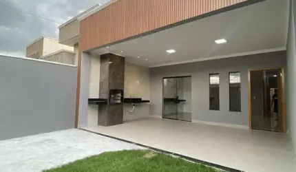 Casa de 3 quartos, 1 suíte, banheiro social + lavabo - Jardim Canedo-Go