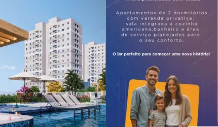 Apartamento 2  quartos. Alto Pinheiros Paulínia, varanda, vaga, lazer e conveniência