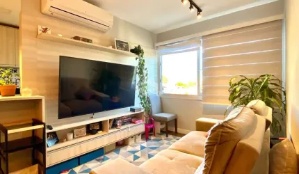 Apartamento com suíte, 2 dormitórios, box coberto em condominio com infra estrutura completa - Cond. ICON