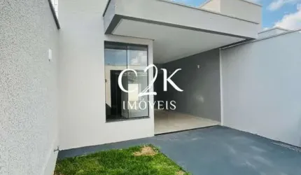 Casa 2 quartos, suíte, porcelanato e acabamentos em alto padrão - Trindade GO