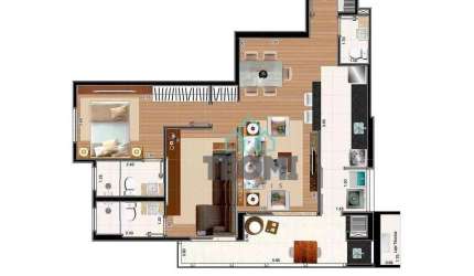 Apartamento com 2 dormitórios à venda, 77 m² por R$ 540.000,00 - Bosque Flamboyant - Taubaté/SP