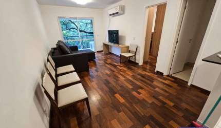 APARTAMENTO P/ LOCAÇÃO  JD.LEONOR,MOBILIADO ,1 DORM (1 SUITE),  1VAGA, 59M2