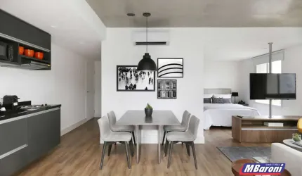 Studio mobiliado para locação com 01 vaga e 63 m² - Cidade Monções