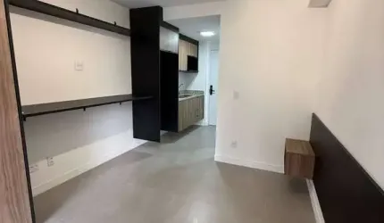APARTAMENTO STUDIO,VILA GUARANI , QUARTO INTEGRADO COM A SALA /TERRAÇO,27M2