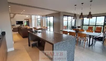 Mansão Nova, 4 suites Piscina Borda infinita em condomínio Alto Padrão Atibaia-SP