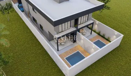 Sobrado à venda com 3 suítes, piscina e 186m² de área construída