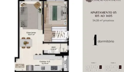Apartamento com 1 quarto à venda na Eugencio Raulino Koerich, 300, Campinas, São José por R$ 677.000