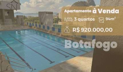 Apartamento com 3 dormitórios à venda, 94 m² por R$ 920.000,00 - Botafogo - Rio de Janeiro/RJ