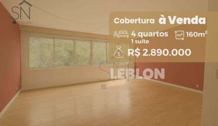 Apartamento com 4 dormitórios à venda, por R$ 2.950.000 - Leblon - Rio de Janeiro/RJ