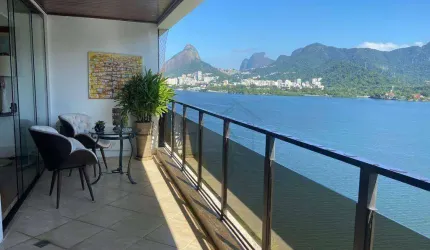 Cobertura com linda vista, à venda, 256 m² por R$ 5.800.000 - Lagoa - Rio de Janeiro/RJ