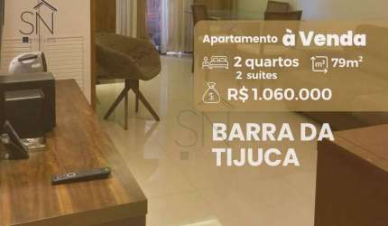 ABM: Apartamento duplex com 2 dormitórios à venda, 79 m² por R$ 970.000 - Barra da Tijuca - Rio de Janeiro/RJ
