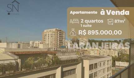 Apartamento com 2 dormitórios à venda, 87 m² por R$ 895.000,00 - Laranjeiras - Rio de Janeiro/RJ