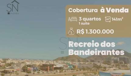 Cobertura com 3 dormitórios à venda, 141 m² por R$ 1.300.000,00 - Recreio dos Bandeirantes - Rio de Janeiro/RJ