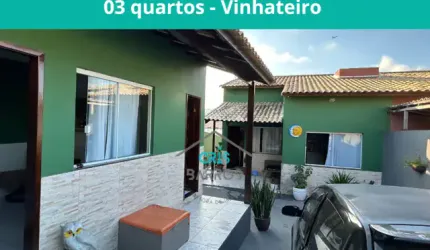 Casa independente à venda com 03 quartos no Vinhateiro em São Pedro da Aldeia- RJ