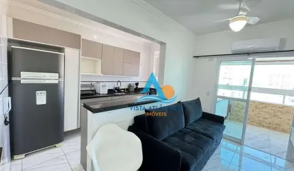 Apartamento Vista mar, mobiliado,com 1 dormitório à venda, 53 m² por R$ 360.000 - Caiçara - Praia Grande/SP