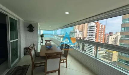 Apartamento mobiliado com 3 dormitórios à venda, 141 m² por R$ 1.100.000 - Guilhermina - Praia Grande/SP