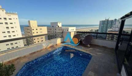 Cobertura com 3 dormitórios à venda, 196 m² por R$ 1.300.000 - Vila Guilhermina - Praia Grande/SP