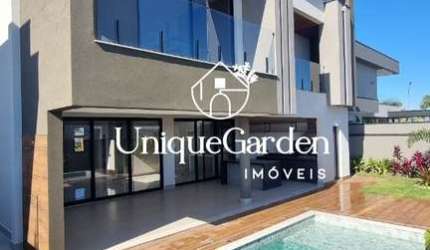 Luxuosa casa em condomínio à venda em Alphaville, São José dos Campos-SP: 5 quartos, 5 suítes, 3 salas, 2 banheiros, 4 vagas de garagem, 435m².