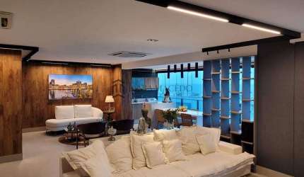 Apartamento à venda com 171m², 3 suítes, 4 banheiros, mobiliado,  espaço gourmet, espaço jardinado,